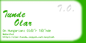 tunde olar business card